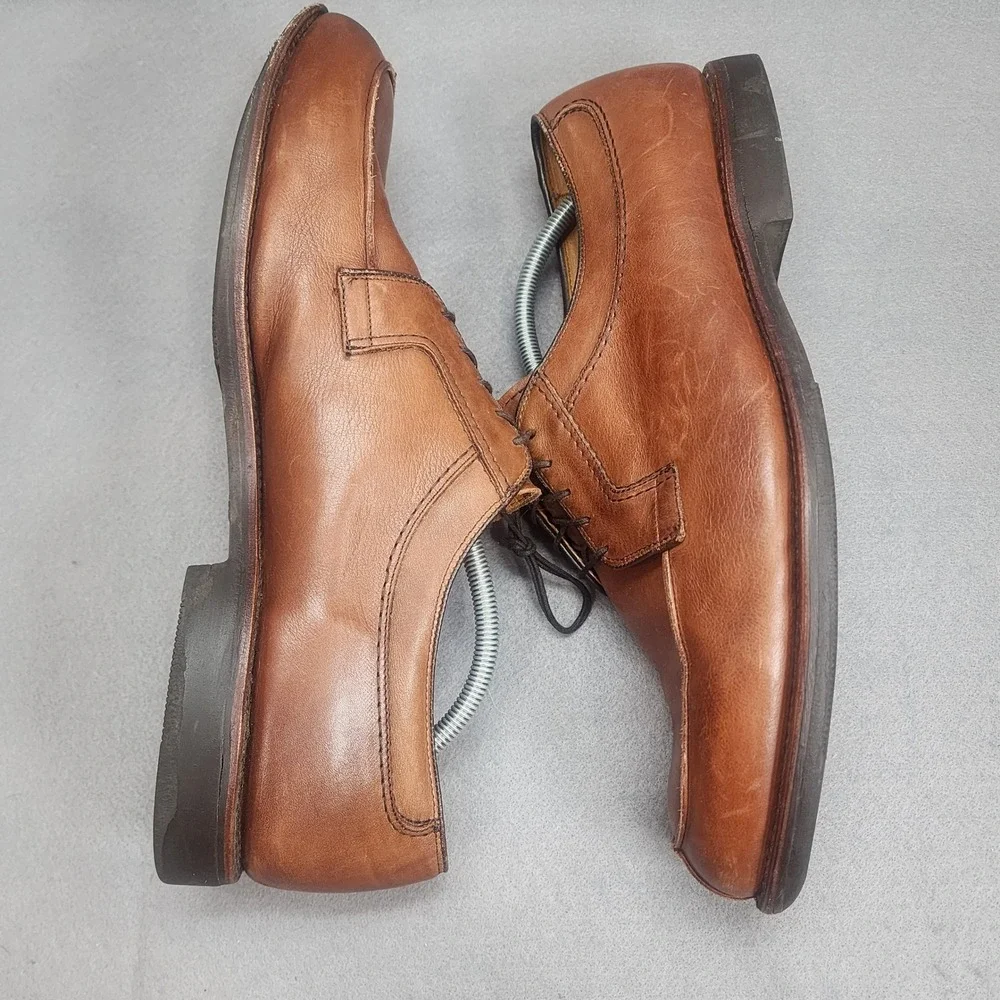Allen Edmonds Stockbridge Split Toe Derby Brown Leather Mens 13 3E Wide Shoes
